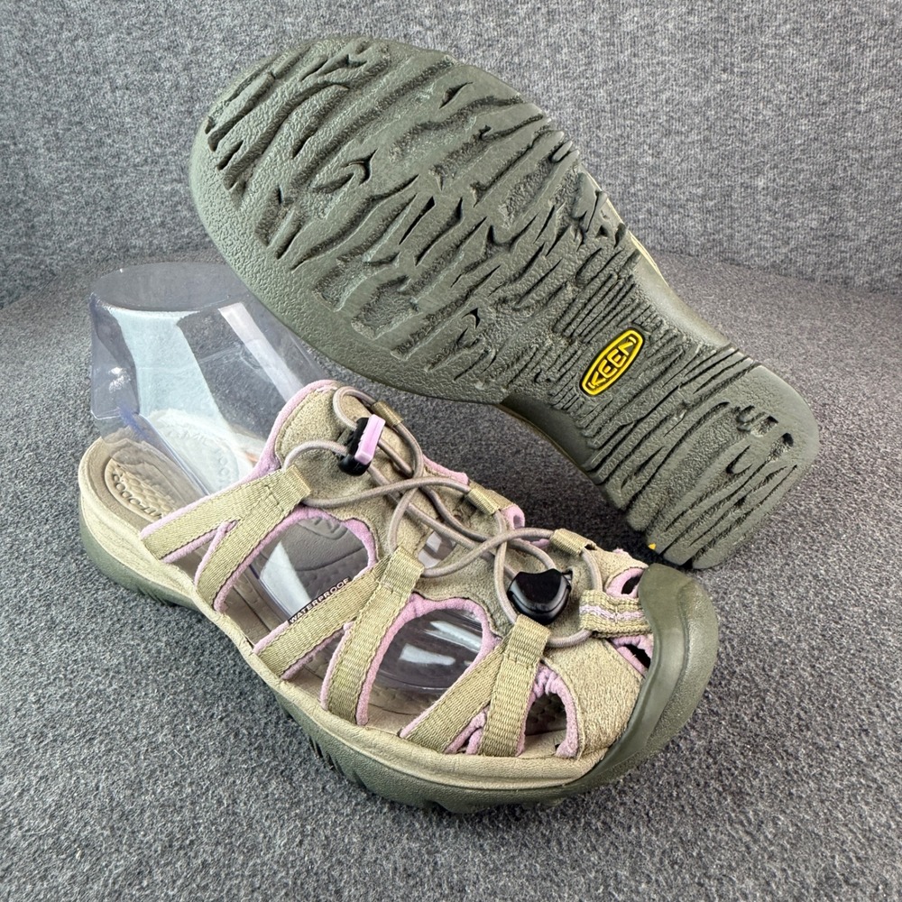 Keen Women's Olive Green and Light Pink Closed-Toe Sport Sandals